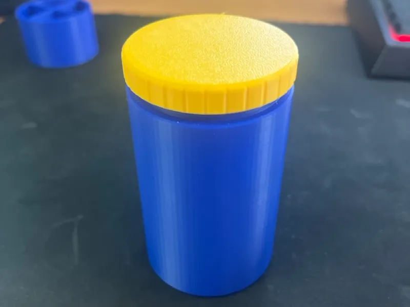 Pill bottle; 4-compartment