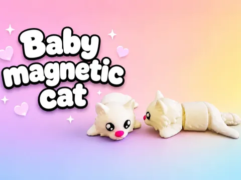 Baby Magnetic Cat - Desk Pet – Kawaii Fidget Cat