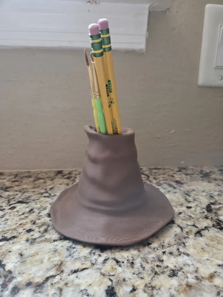 Sorting Hat Paint Brush Holder - Free 3D Print Model - MakerWorld