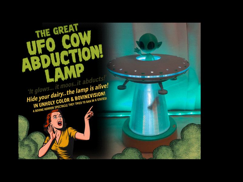 The Great UFO Cow Abduction Lamp