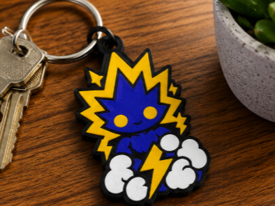 Lightning Element Keychain 3D model