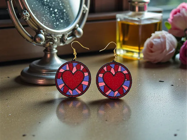 Heart in the mirror earrings