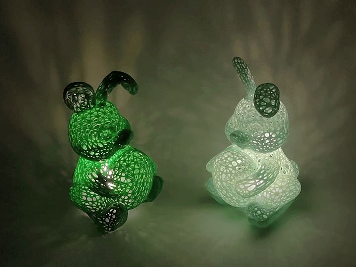 Bunny Hug Egg Voronoi Tea Light
