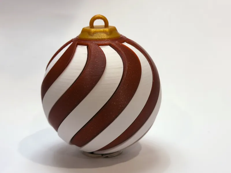 Passthrough Peppermint Christmas Ornament