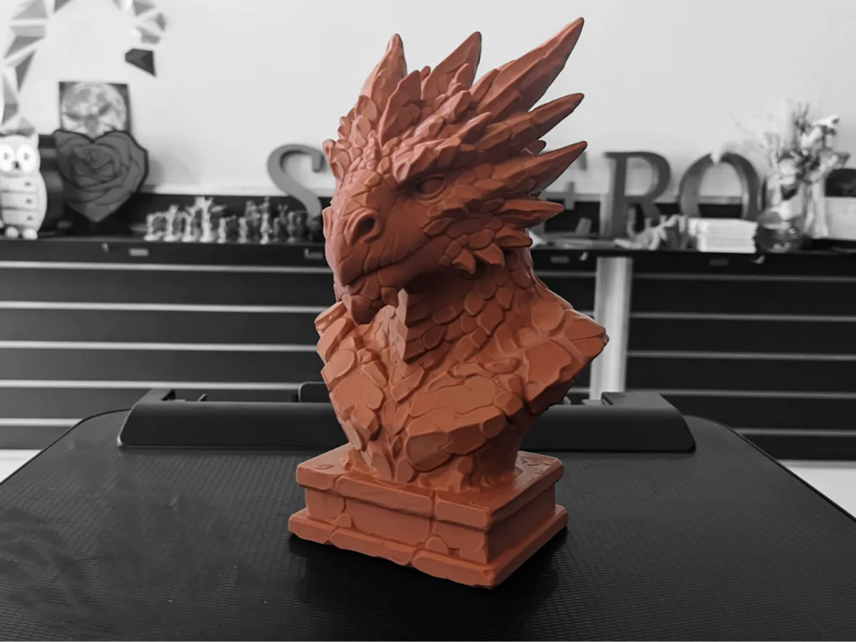 Rock Dragon Bust - Free 3D Print Model - MakerWorld