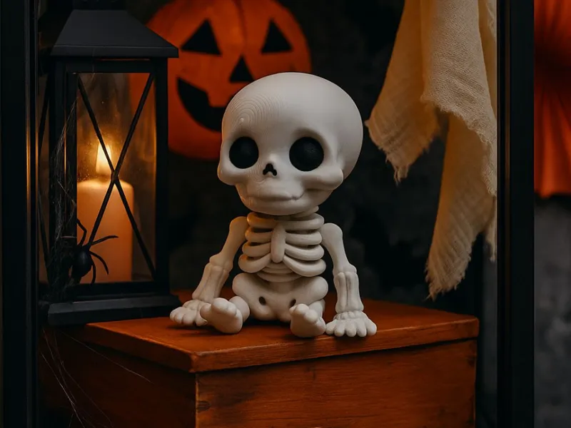 Helloweenskelett Knochenschädel Skelett
