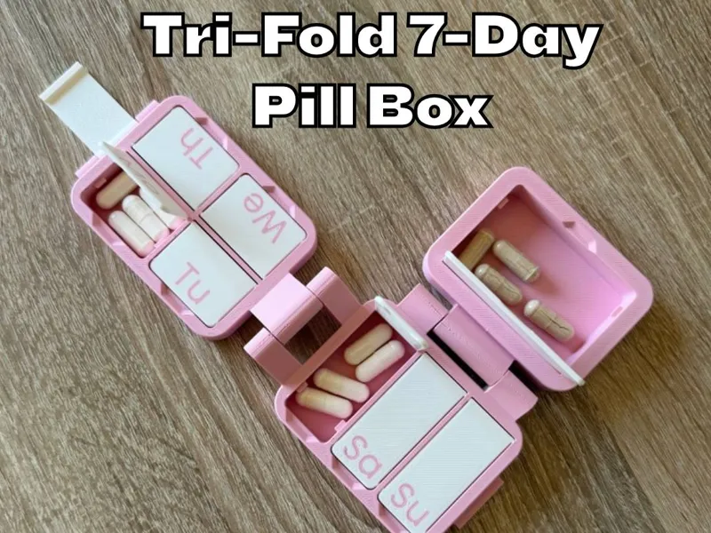 Tri-Fold 7 Day Pill Box