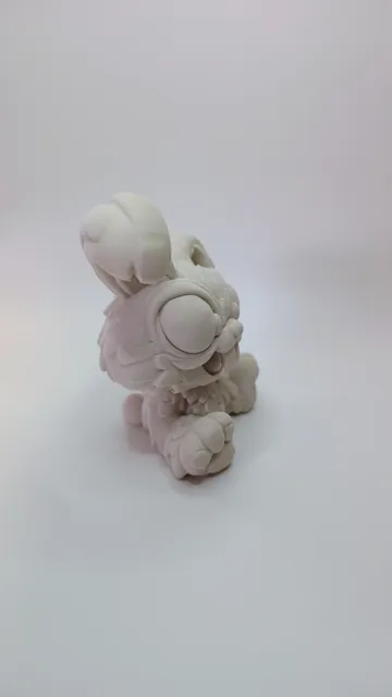 Modelo para impresión 3D: Grinsehase "Hoppla-Zahn" mit wilden Schlappohren — vista de referencia 4