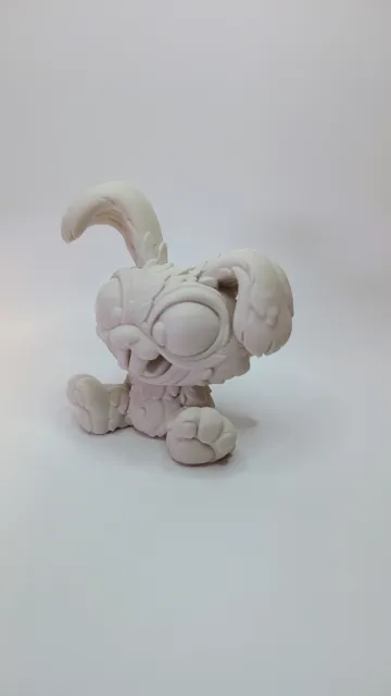 Modelo para impresión 3D: Grinsehase "Hoppla-Zahn" mit wilden Schlappohren — vista de referencia 5