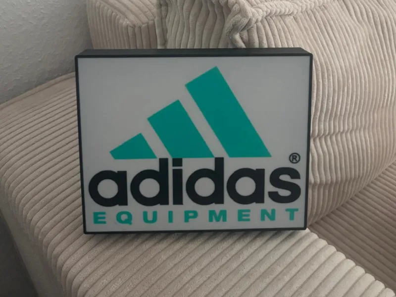 Adidas Equipment Retro Schild Leuchtkasten Reklame