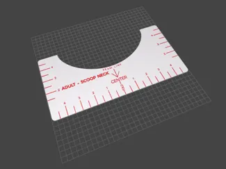 Scoop neck shirt sublimation guide