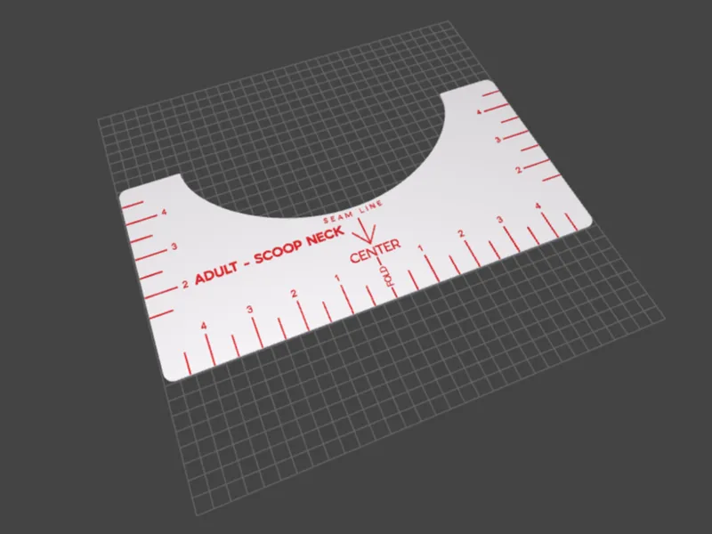 Scoop neck shirt sublimation guide