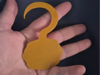 Sir crocodile (flat) hook One piece