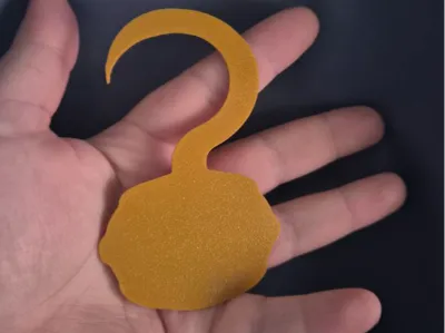 Sir crocodile (flat) hook One piece