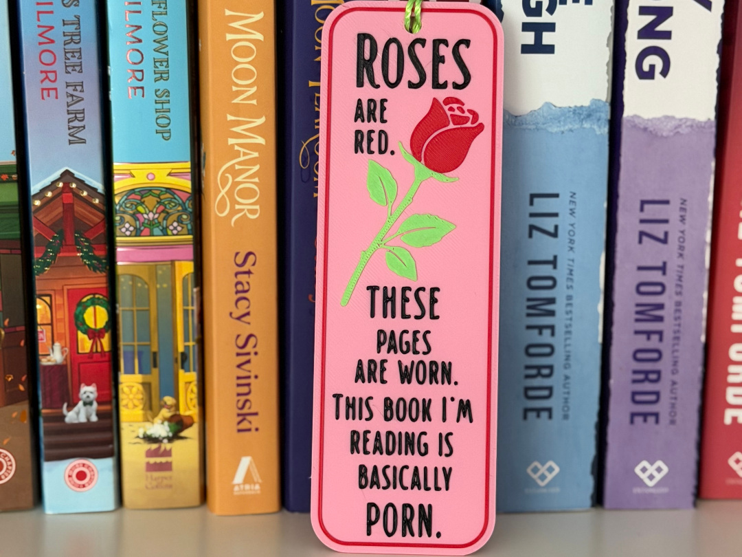Bookmark Roses are red this book is porn