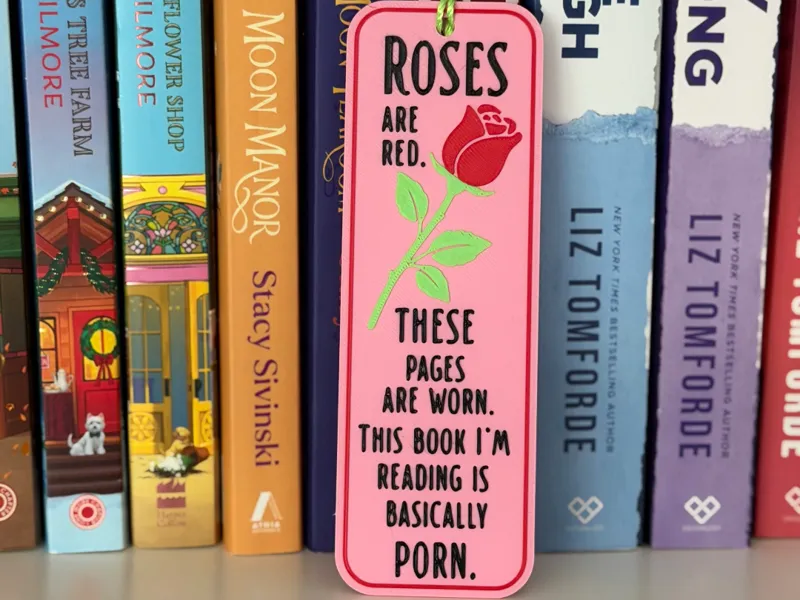 Bookmark Roses are red this book is porn