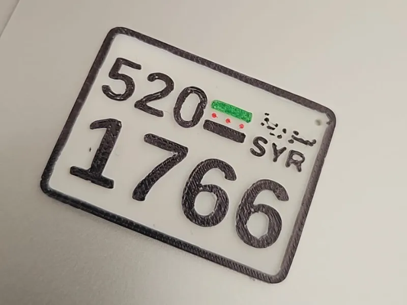 Syrian try car plate