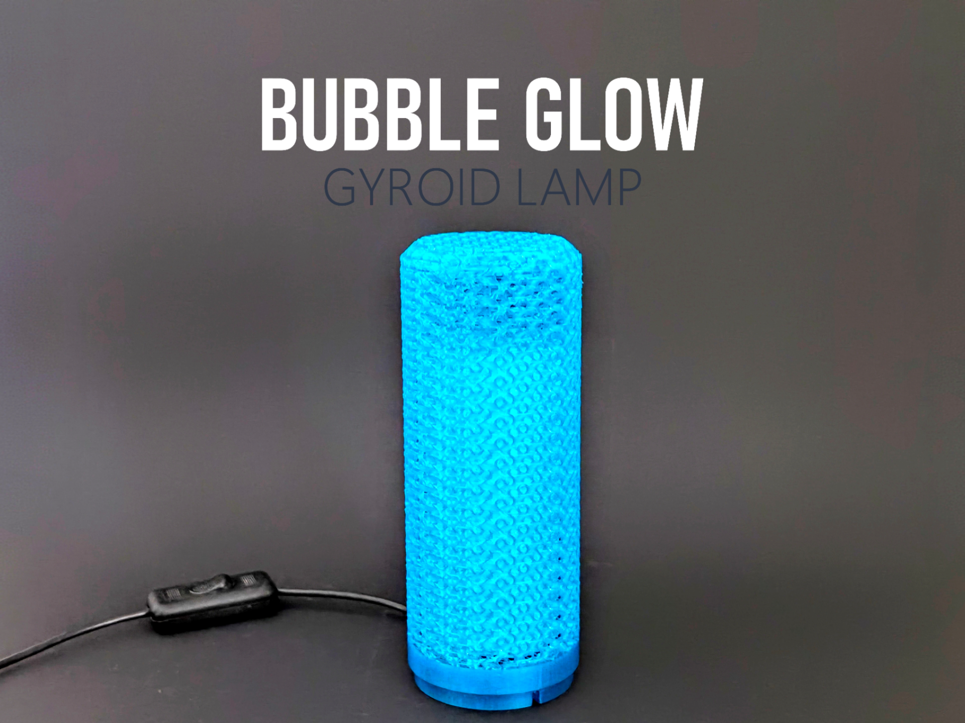 Bubble Glow Gyroid Lamp - LED Cylinder Light