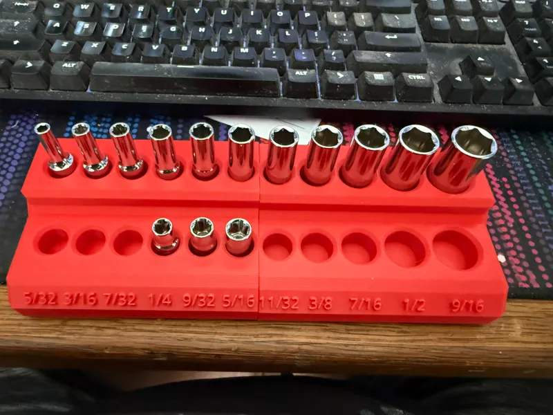 Magnetic Tray for Quinn  SAE 1/4 in drive sockets