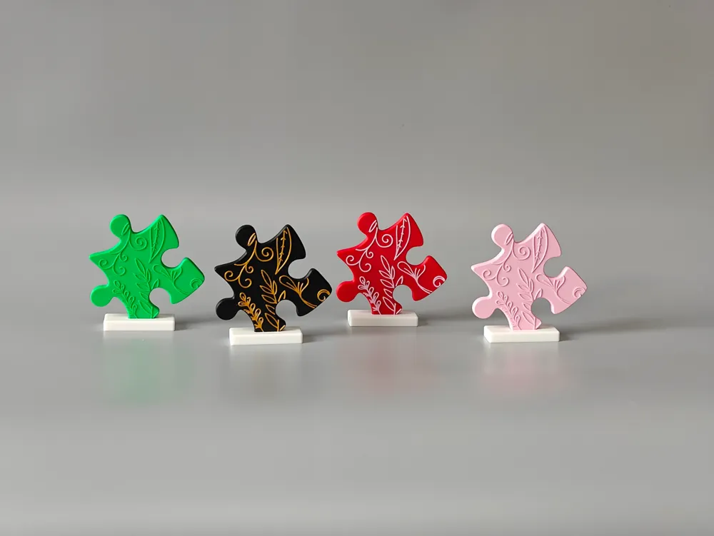 Decorative Puzzle Piece in three sizes by GK Design - MakerWorld