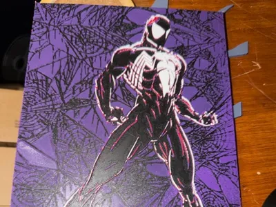 Spider-man Black costume Chroma canvas