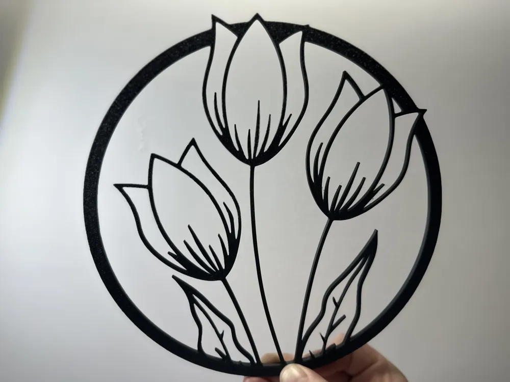 Tulip Wall Art - Free 3D Print Model - MakerWorld