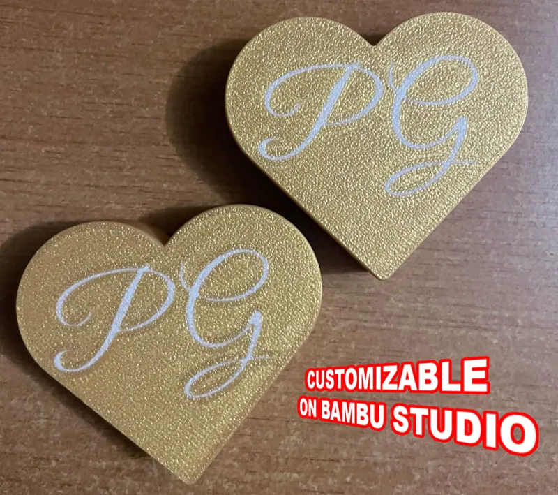 Customizable confetti holder heart
