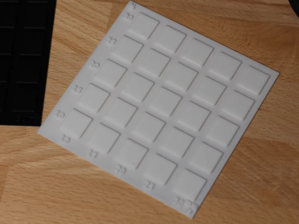 Complete Ironing Calibration Grid (10% to 80%) view 3