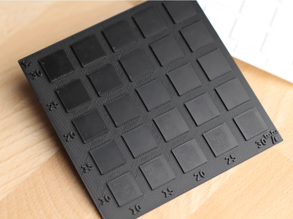 Complete Ironing Calibration Grid (10% to 80%) view 2
