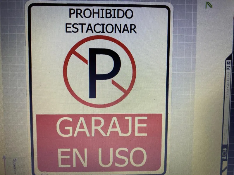 prohibido parquear letrero 