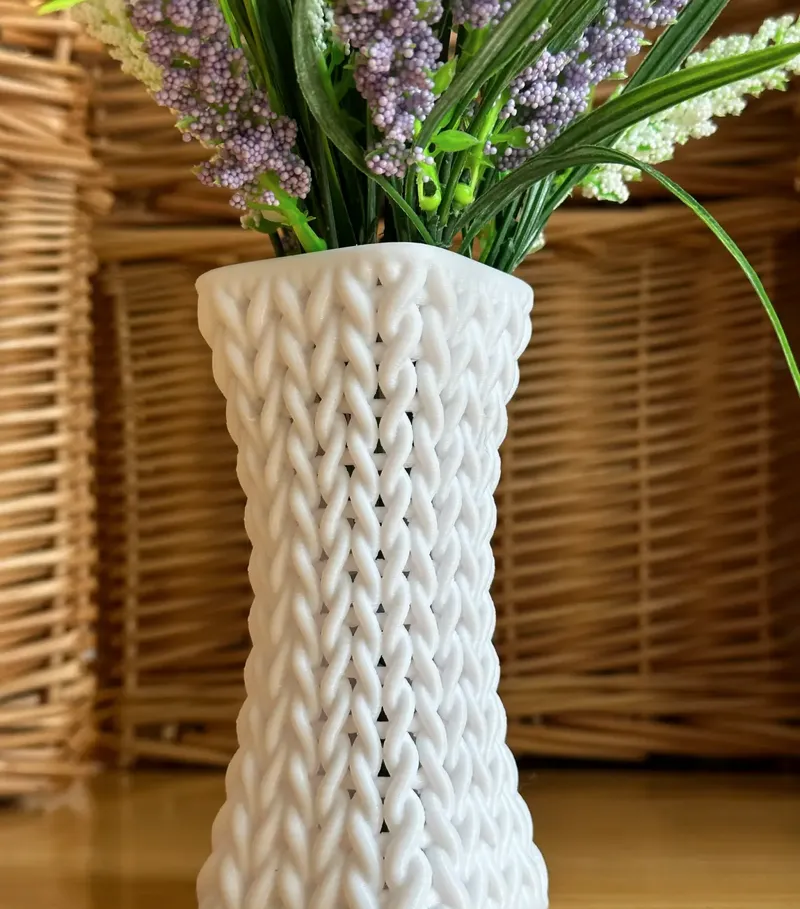 Square Knitted Vase