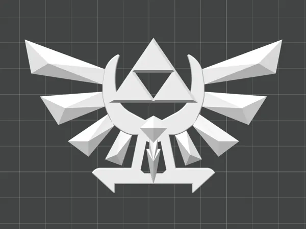 Blason d'Hyrule low poly