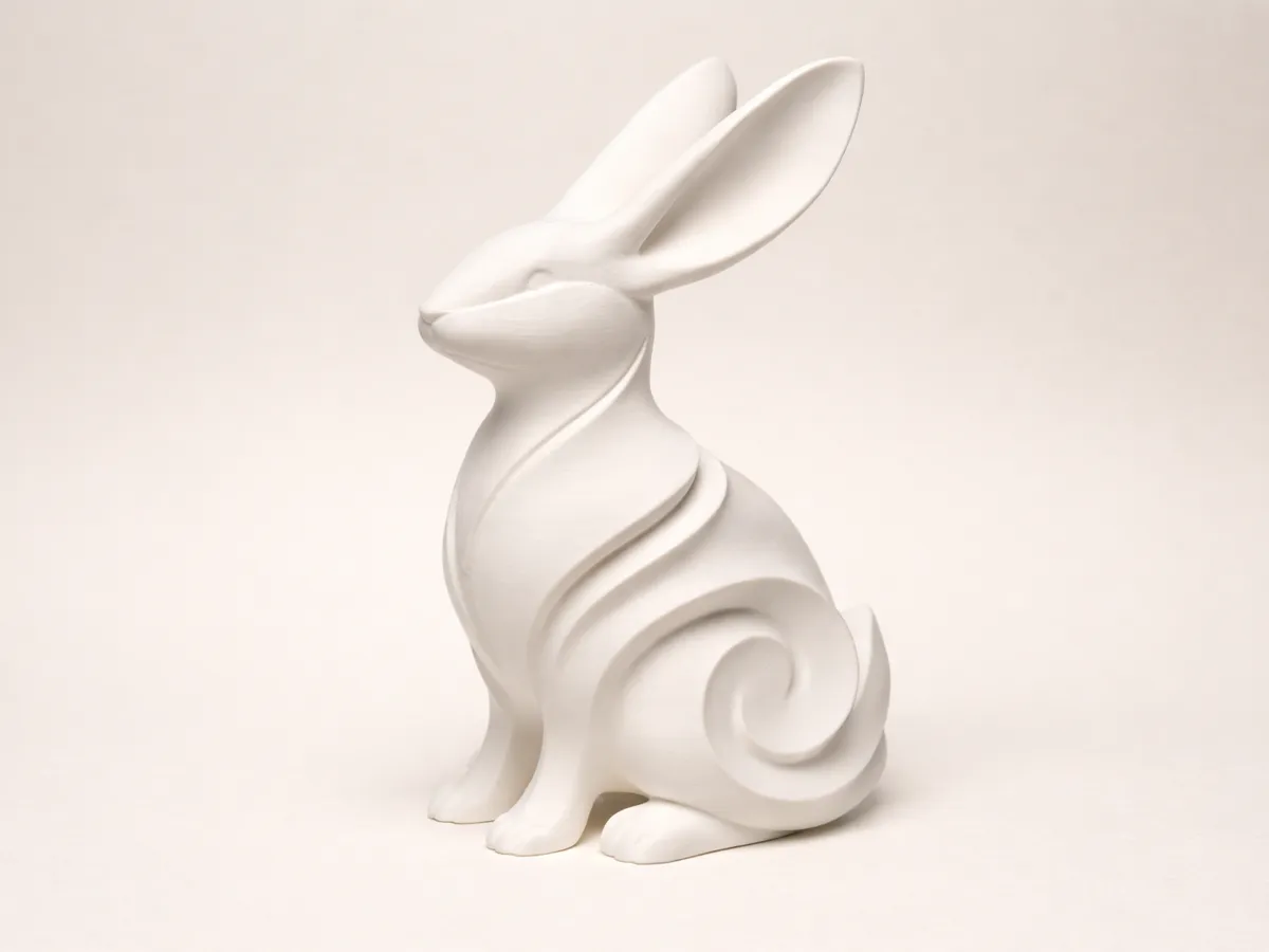 Elegant Spiral Rabbit - Free 3D Print Model - MakerWorld