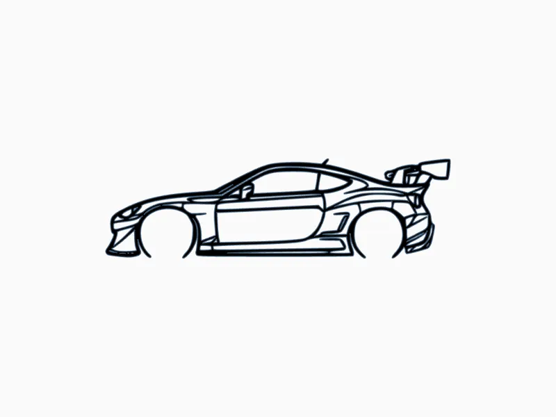 Subaru BRZ Wall Art – 3D Printable Model 20" x 7"