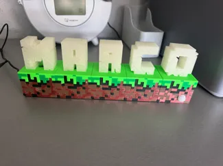 Minecraft Lettering LED Light