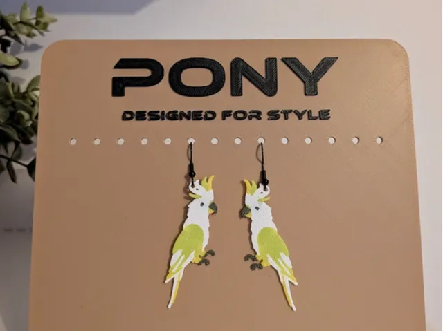 Parrot Earrings – Cockatoo Shaped Pendant