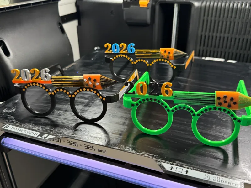New year 2026 glasses
