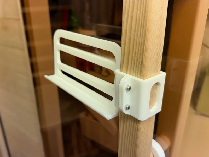 Sauna handle smartphone holder