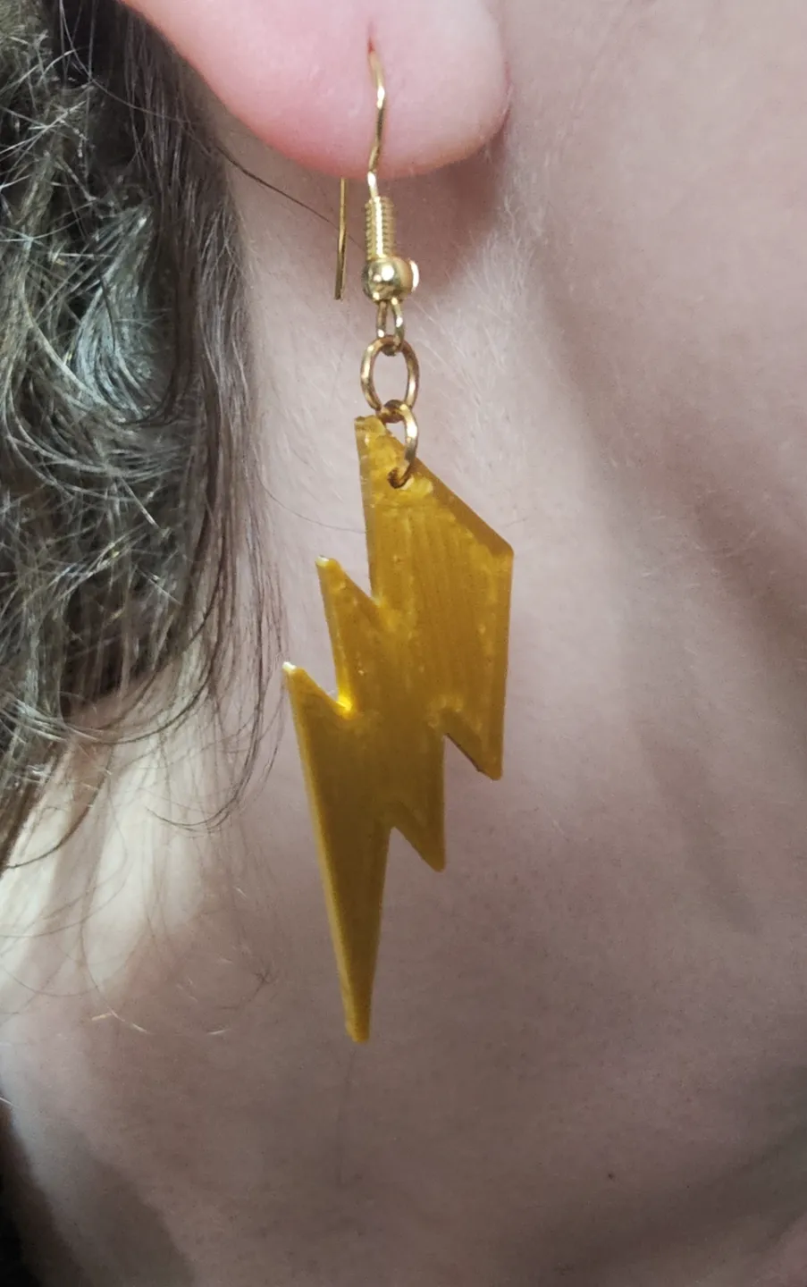 Lightning bolt earrings! view 2