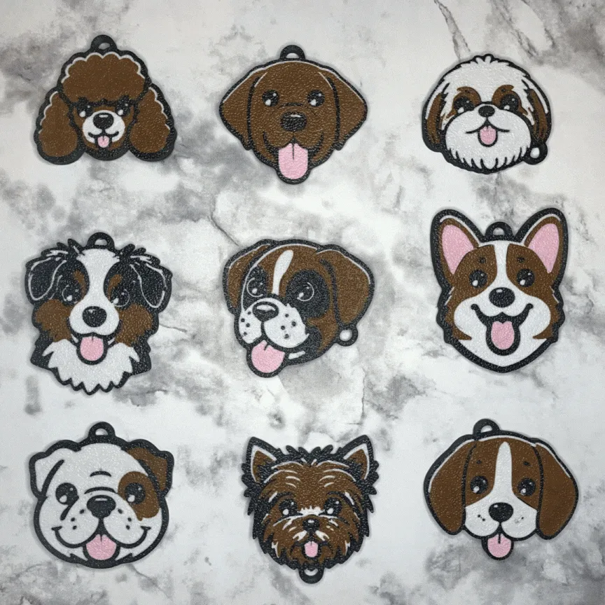Pocket Pups - Dog Breed Keychains by CraftyFox3D MakerWorld: Download Free 3D Models - 3D model önizlemesi