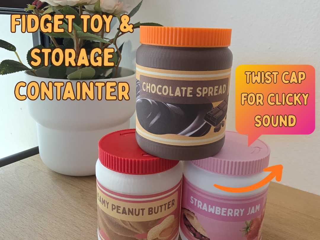 Fidget Jar Clicker with Storage Container