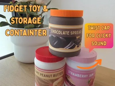 Fidget Jar Clicker with Storage Container