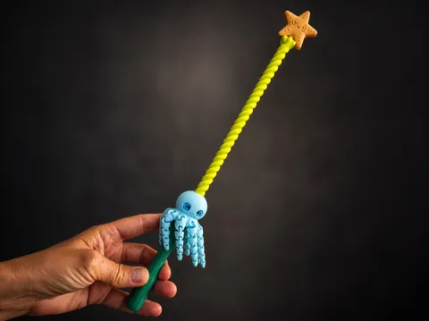 Accesorio para impresora 3D: Spinning Magic Octopus Wand — referencia de MakerWorld
