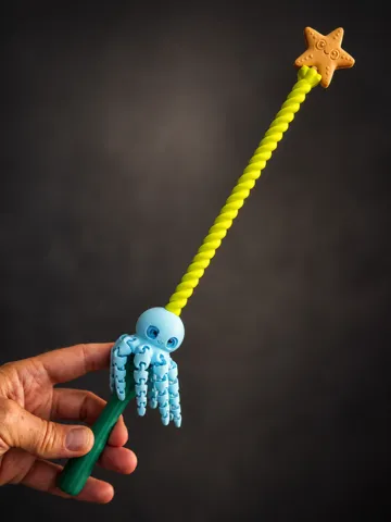 Accesorio para impresora 3D: Spinning Magic Octopus Wand — vista de referencia 2