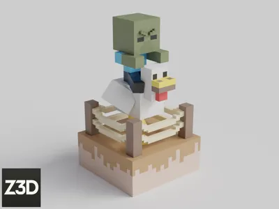 Minecraft Chicken Jockey V2 (AMS Optional)