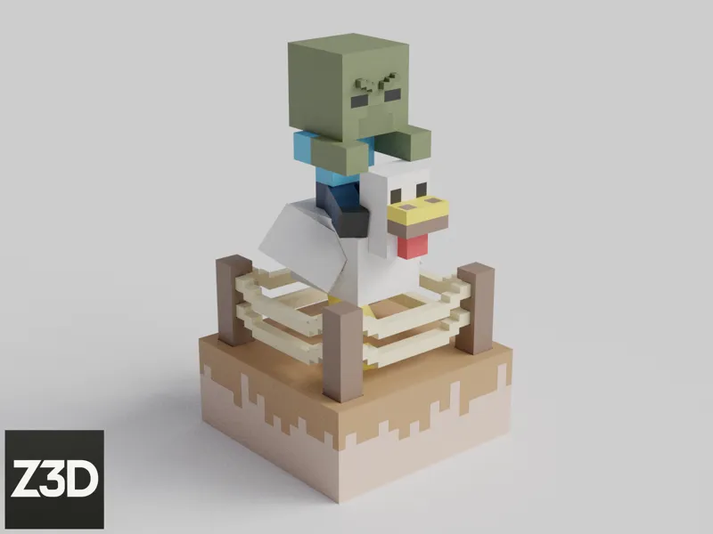 Minecraft Chicken Jockey V2 (AMS Optional)