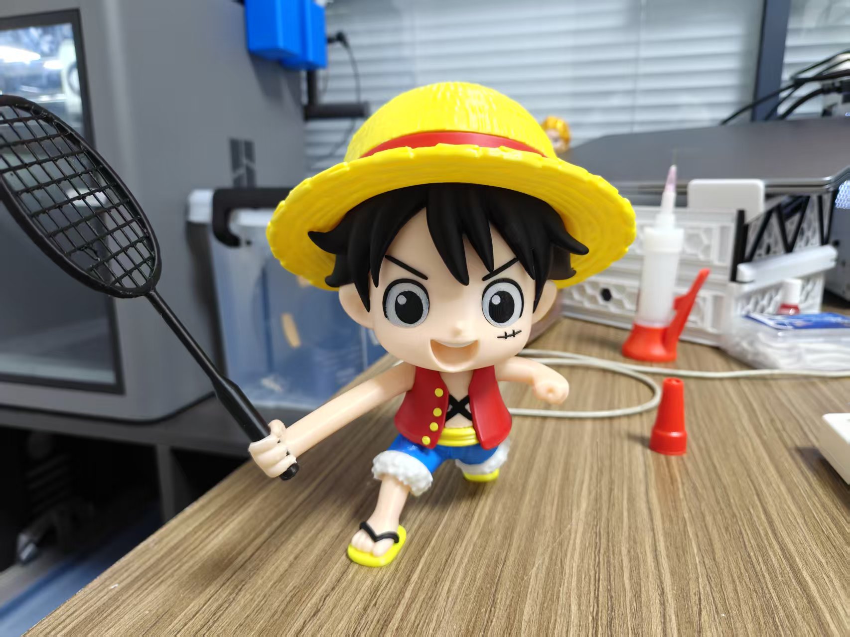 Miniatura 2 do modelo 3D 路飞 羽毛球 蒙奇·D·路飞 草帽海贼团 海贼王