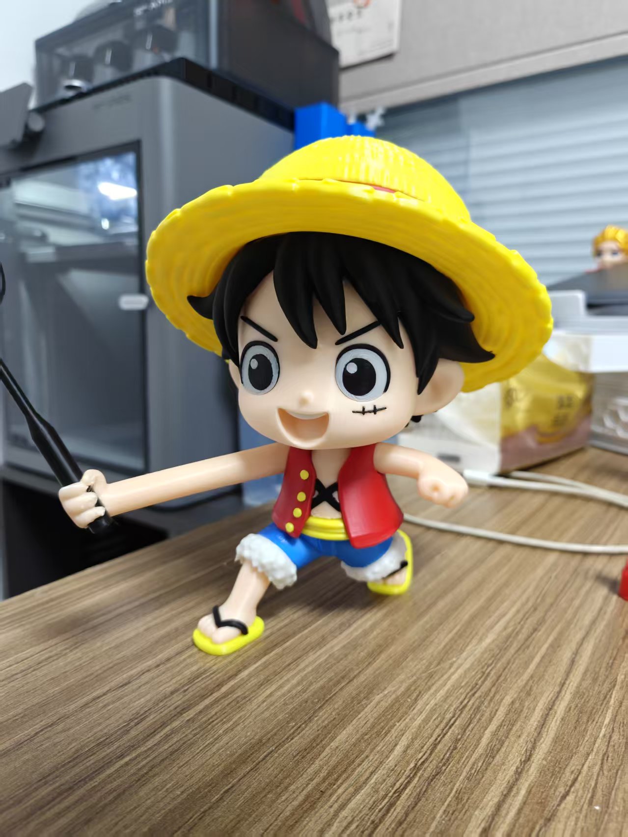 Miniatura 3 do modelo 3D 路飞 羽毛球 蒙奇·D·路飞 草帽海贼团 海贼王