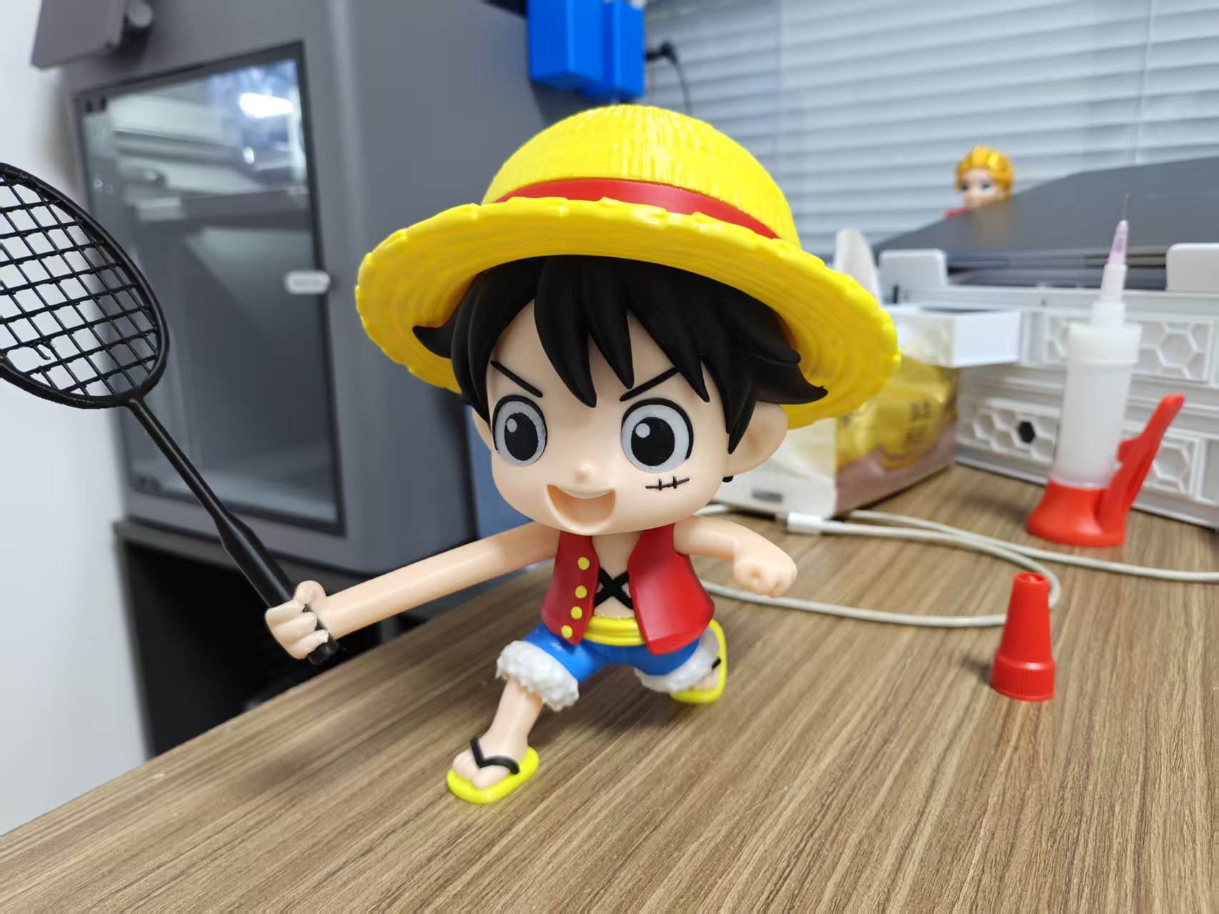Miniatura 4 do modelo 3D 路飞 羽毛球 蒙奇·D·路飞 草帽海贼团 海贼王