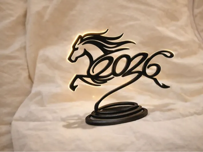 Flat-to-3D Magic One-Stroke 2026 Horse